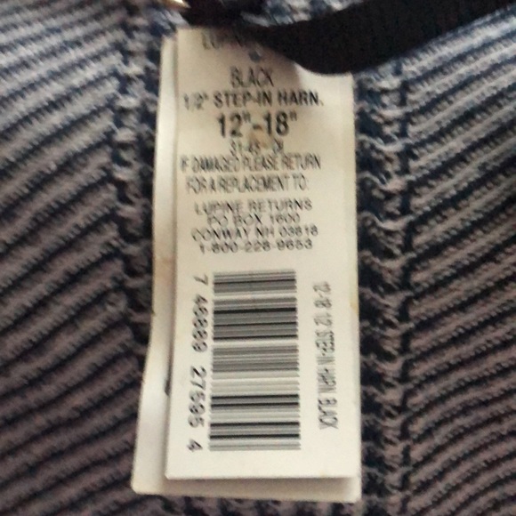 Lupine Adjustable Black Dog Harness NWT - Picture 3 of 5